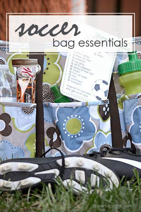 Soccer Bag Essentials, Bag Packing Ideas, Soccer Mom Bag, Coaching Soccer, Soccer Essentials, Soccer Drills For Kids, Soccer Bag, Car Box, Boys Soccer