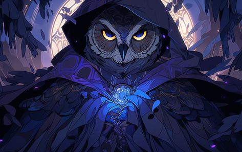 Owlin Character Art, Humblewood Art, Owl Fantasy Art, Shadow Logo, Owl Png, Dungeons And Dragons Characters, Owl Painting, Fantasy Male, Creature Concept Art