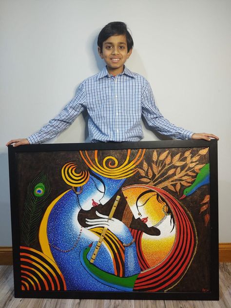 Award-Winning 12-Yr-Old Strives To Change The World , 1 Brushstroke At A Time. Dubuque Iowa, Rangoli Designs Simple Diwali, Buddha Art Drawing, Buddha Art Painting, Best Anime Drawings, Changing The World, Easy Drawings Sketches, Krishna Painting, Buddha Art