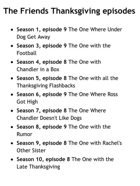 Thanksgiving Episodes Of Friends, Friends Autumn Episodes, Fall Episodes Of Friends, Thanksgiving Episodes List, Thanksgiving Episodes Of Shows, Thanksgiving Tv Episodes, Fall Tv Show Episodes, Friends Halloween Episode, Thanksgiving Friends Episodes