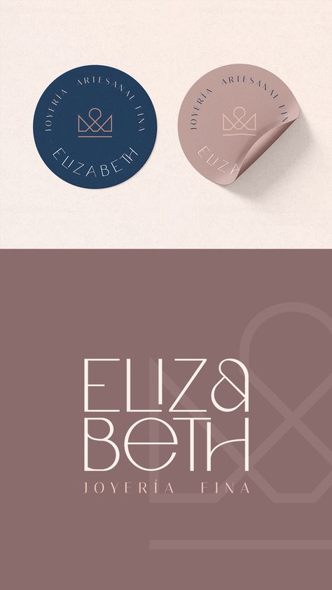 Elizabeth, a Mexican artist created this Handcrafted Jewelry brand. Each piece is unique and one of a kind, designed and made by Elizabeth herself! We designed a full branding including logo variations, icon, color palette, labels for the products, mood board and more focused on reflecting an elegant design. Color Palette For Jewelry Brand, Icon Color Palette, Logo Variations, Elizabeth Jewelry, Artist Logo, Brand Color Palette, Mexican Artists, Jewelry Brand, Artistic Jewelry