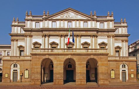 La Scala Architecture Brochures, Classical Interior Design, Architecture Landmark, Old Churches, European Destinations, Visit Italy, Classical Architecture, Northern Italy, Bastille