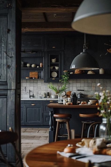 [CommissionsEarned] 37  Moody Farmhouse Kitchen Ideas For A Timeless Cooking Space #victorianfarmhousekitchenideas Victorian Farmhouse Kitchen, Boho Farmhouse Kitchen, Moody Farmhouse, Moody Kitchen, Italian Farmhouse, Farmhouse Kitchen Ideas, Victorian Farmhouse, Kitchen Refresh, Dark Kitchen