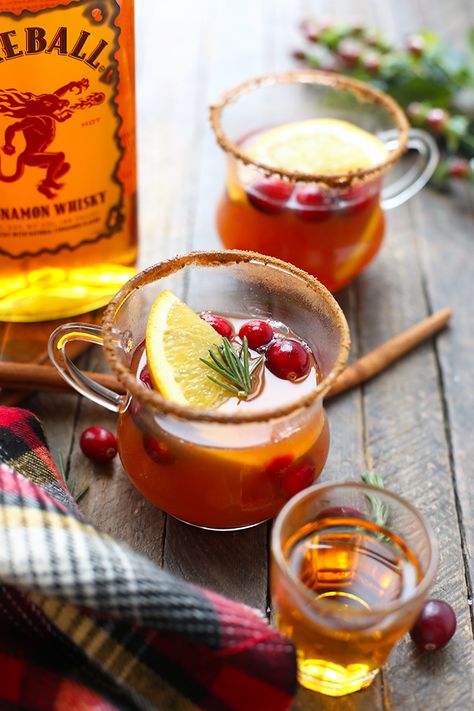 Warm your soul with a homemade hot toddy! This adult beverage mixes cinnamon whisky with apple cider and citrus for a delicious winter drink! Low Calorie Cocktails Recipes, Apple Cider Hot Toddy, Chocolate Covered Banana Bites, Hot Toddy Recipe, Strawberry Oatmeal Bars, Toddy Recipe, Blueberry Crumble Bars, Hot Toddies Recipe, Low Calorie Cocktails