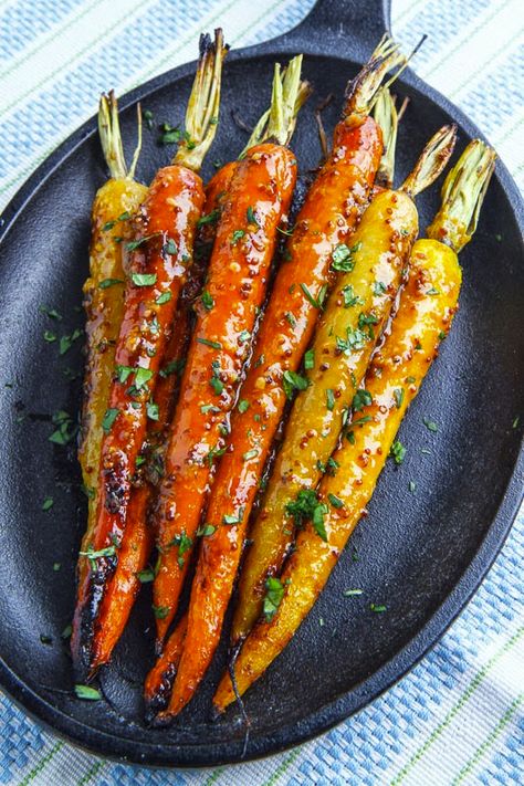 Maple Dijon Roasted Carrots, Grilled Carrots, Roasted Carrots Recipe, Grainy Mustard, Carrots Recipe, Miso Paste, White Miso, Carrot Recipes, Roasted Carrots