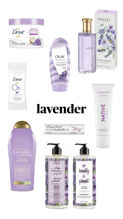 #lavender Lavender Beauty Products, Lavender Scented Products, Vanilla Lavender Perfume, Lavender Body Care Routine, Lavender Skin Care Products, How To Smell Like Lavender All Day, Lavender Perfume Aesthetic, Lavender Scented Shower Routine, How To Smell Like Lavender