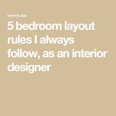 5 bedroom layout rules I always follow, as an interior designer Long Bedroom Design Layout, Interior Design Guide Bedroom, Large Kids Bedroom Layout, Master Suite Bedroom Plans, Large Primary Bedroom Layout, Feng Shui Bedroom Layout Floor Plans, Fung Shway Bedroom Rules, 10x12 Bedroom Layout Interior Design, 5 Bedroom Layout