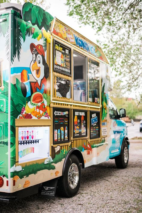 Kona Ice Truck, Kona Ice Birthday Party, Sage Quinceanera, Summer Luau Party, Neighborhood Events, Sisterhood Activities, Luau Party Ideas, Hawaiian Ice, Senior Sunset