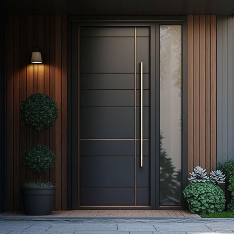 Front Door Design Modern Entrance, House Door Design, House Front Door Design, Modern Entrance Door, House Main Door Design, Door Design Photos, Main Entrance Door Design, House Fence Design, Stylish Bedroom Design