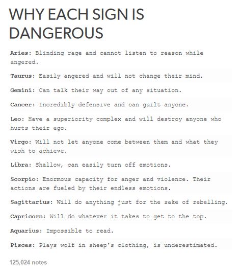 Why each sign is dangerous Zodiac Sign Traits, Zodiac Society, Zodiac Posts, Zodiac Signs Horoscope, Zodiac Signs Funny, Zodiac Memes, Zodiac Star Signs, Scorpio Zodiac, Zodiac Sign Facts