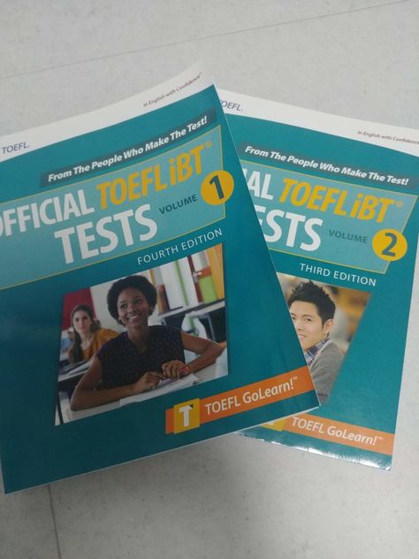 Both of the Official TOEFL iBT Tests books Toefl Test, Toefl Ibt, Reading Test, Reading Passages, New Edition, Volume 1, الرسومات اللطيفة, Vocabulary, Vision Board