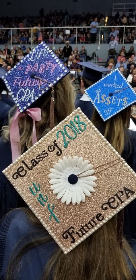 Accounting Degree Graduation Cap, Accountant Graduation Cap, Graduation Cap Accounting, Accounting Graduation Cap, Business Graduation Cap, Vision Binder, Master's Graduation, College Grad Party, Accounting Degree