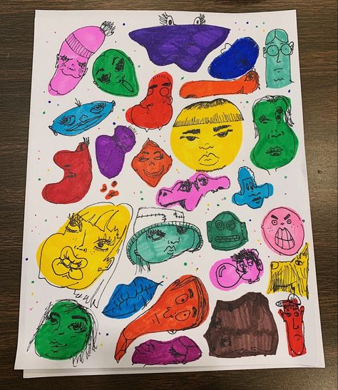 Doodle art Blob Art Challenge, Aris Moore, Blob Art, Art Challenge, Doodle Art, Art Journal, Art Inspo, Doodles, Bullet Journal