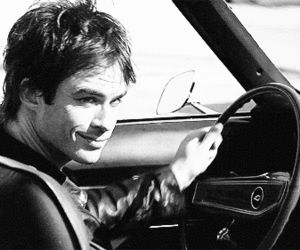 Damon Salvatore Gif, Blue Camaro, Camaro 1969, Leaving School, Damon Salvatore Vampire Diaries, Hello Brother, Knight In Shining Armor, Bella Swan, Jacob Black