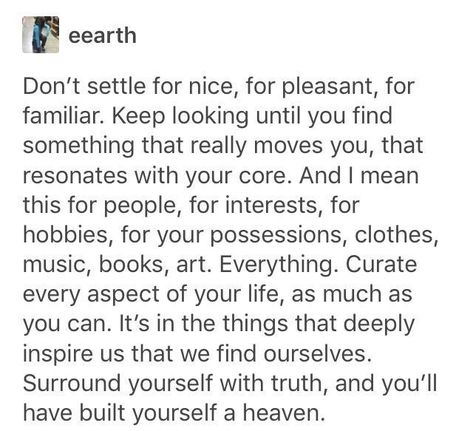 Mediocre Aesthetic, Literature Major, Spark Joy, Don't Settle, Mission Statement, Wild Child, What’s Going On, Life Advice, Infj