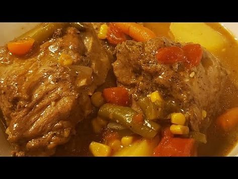 #NECKBONE #SOUP - YouTube Neckbone Soup Recipes, Bone Soup, Easy Crockpot Dinners, Crockpot Dinners, Neck Bones, Vegetable Beef Soup, Beef Soup, Noodle Soup, Crockpot Recipes