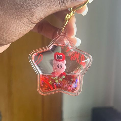 Collectible Kirby floating keychain Kirby Clothing, Kirby Core, Kirby Merch, Boy Wishlist, Kirby Keychain, Floating Keychain, Kirby Stuff, Stylish School Bags, Mushroom Jewelry