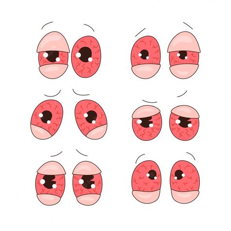 Premium Vector | Hand drawn red eyes cartoon illustration Red High Eyes Drawing Cartoon, High Eyes Cartoon, Red High Eyes Drawing, Red High Eyes, High Eyes, Eyes Cartoon, Cartoon Eyes, Drawing Cartoon Characters, Cute Canvas Paintings