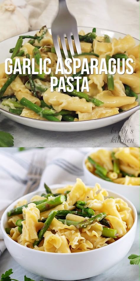 Asparagus Noodles Recipes, Asparagus With Pasta, Pasta With Asparagus And Mushrooms, Pasta Recipes With Asparagus, Recipes With Asparagus Dinners, Asparagus And Pasta Recipes, Pasta And Asparagus Recipes, Garlic Asparagus Recipes, Pasta Asparagus Recipes