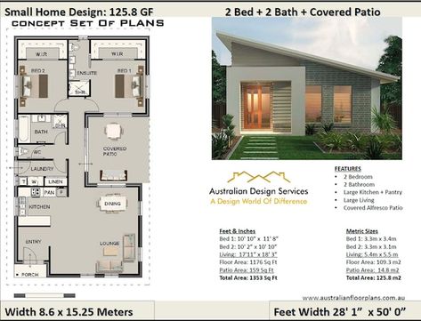 Rv Barndominium, House Plans Australia, Exclusive House Plan, House Plans For Sale, Granny Pod, Small Cottage House Plans, House Plans With Photos, Granny Flats, Small Cottage Homes