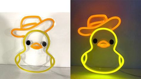 Rubber Duck Neon Sign Duck Neon Sign Children Room Decor - Etsy Canada El Wire Sign, Canada Home Decor, Baddie Room Ideas, Baddie Room, Wire Sign, Fantasy Furniture, Neon Wall Art, Custom Neon Lights, Led Design