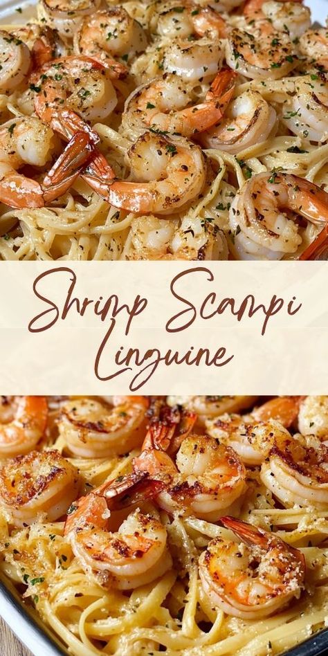 Cod Fish Scampi, Shrimp With Linguine, The Best Shrimp Scampi Recipe, Garlic Butter Shrimp Linguine, Shrimp Scampi With Fettuccine, Shrimp Fusilli Pasta, Christmas Eve Shrimp Dishes, Recipes Using Linguine Noodles, Best Shrimp Dinner Recipes