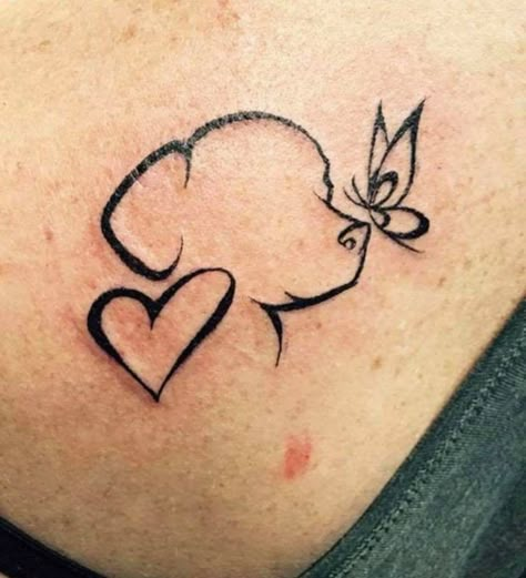 So cute, dog tattoo Nose Tattoo, Tatoo Dog, Puppy Tattoo, Dog Nose Print, Dog Memorial Tattoos, Pawprint Tattoo, Paw Tattoo, Butterfly Tattoos, Memorial Tattoo