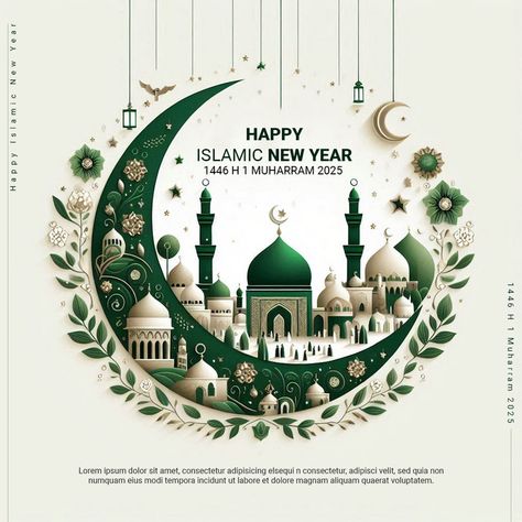 Islamic New Year 1446 H Happy 1 Muharram 2025 Messages#pikbest##Templates Hijri Year, Happy Islamic New Year, Islamic Celebrations, Tsunami Waves, Happy Muharram, Islamic New Year, Islamic Posters, Books Free Download Pdf, Birds Flying