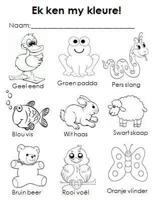 Grade R Worksheets, Kids Preschool Learning, 2nd Grade Worksheets, 1st Grade Worksheets, Color Worksheets, Free Printable Worksheets, Preschool Learning Activities, Preschool Learning, Preschool Worksheets