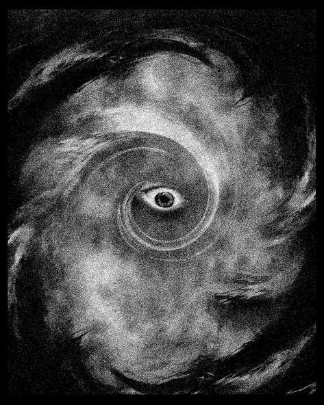 Solipsism Aesthetic, Black Paintings Aesthetic, Sludge Aesthetic, Transcendentalism Art, Core Core Aesthetic, Surreal Black And White, Spiral Illustration, Cosmic Aesthetic, Real Fun Wow