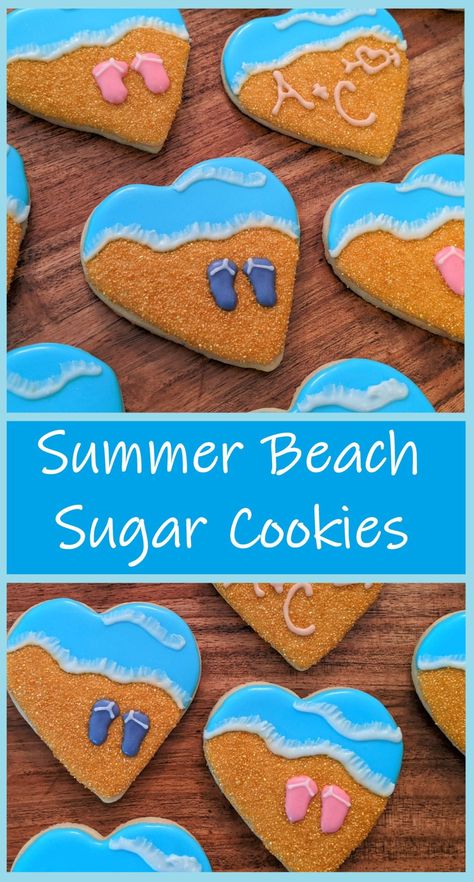 Summer Cookie Ideas Decorated, Cruise Cookies Decorated, Beach Themed Sugar Cookies, Summer Theme Sugar Cookies, Beach Cookies Royal Icing, Beach Sugar Cookies Decorated, Beach Decorated Cookies, Summer Themed Sugar Cookies, Summer Cookie Ideas