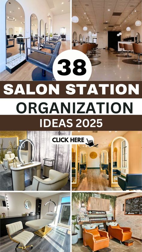 Check Ideas 👇 | Save for Later 📌

Looking for salon station ideas to upgrade your space? These 38 salon station setups offer stylish and functional designs perfect for any salon. From sleek modern layouts to vintage-inspired stations, find creative ways to organize tools, maximize space, and create a welcoming vibe for your clients. Whether you’re a salon owner or just looking for inspiration, these ideas will spark your creativity and help you design the perfect station! Salon Backroom Ideas, Salon Makeover Ideas, Home Salon Storage Ideas, Salon Display Ideas Retail, Salon Station Ideas Small Spaces, Hair Salon Storage Ideas, Salon Wash Station Ideas, Salon Station Organization, In Home Salon Ideas Small Spaces