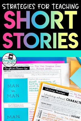 Strategies for Teaching Short Stories High School Short Stories, Middle School Short Stories, Teaching Short Stories, Middle School Reading Activities, Middle School Reading Comprehension, High School English Lessons, Secondary Ela Classroom, Literature Lessons, Teaching Secondary