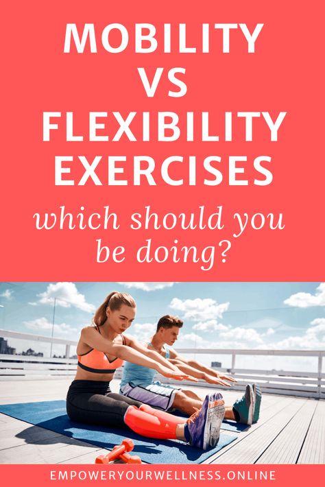 Mobility exercises are the new trend, but mobility isn't actually new. Learn the difference between mobility exercises, stability exercises, and flexibility exercises to improve your workouts and overall mobility. #workout #fitness #mobilityexercises #flexibility Pilates Flexibility, Fitness Equipment Storage, Joints Anatomy, Mobility Workout, Flexibility Exercises, Stability Exercises, Sports Therapy, Hip Mobility, Mobility Exercises