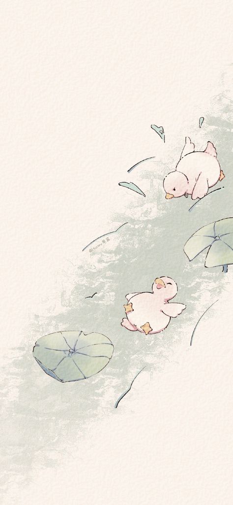 Duck Wallpaper, Cocoppa Wallpaper, 카드 디자인, Cute Simple Wallpapers, Cool Wallpapers Art, Dessin Adorable, Cute Patterns Wallpaper, Cute Little Drawings, Pretty Wallpapers Backgrounds