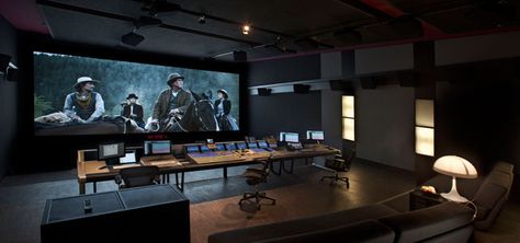 The Post Republic THX Dolby Atmos Cinema Stage 5.1/7.1 (Berlin, DE) Movie Production Studio, Cinematic Interview Setup, Vfx Studio Office, Cinematic Interview Lighting Setup, Edit Suite, Video Editing Suite, Republic Services, Basement Media Room, Audio Mixing