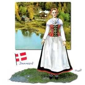 Long Skirt Outfits Aesthetic, Long Skirt Outfits For Summer, Nordic Folklore, Scandinavian Country, Skirt Outfits Aesthetic, Folklore Fashion, Danish Culture, Long Flowing Skirts, Long Skirt Summer