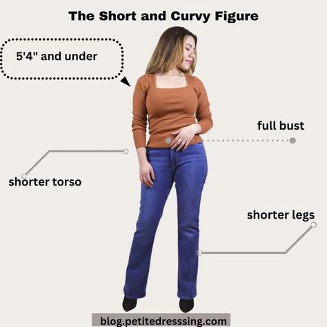 What is petite? Should you wear petite size? Understand petite sizing Petite size chart explained Petite jeans vs short jeans difference Short and curvy Petite Xl Outfits, Petite Size 10 Outfits, Petite Mid Size Fashion, Short Curvy Style, Fits For Short People, Petite Size 12 Outfits, Short Midsize Body Outfits, Petite And Curvy Outfits, Petite Aesthetic