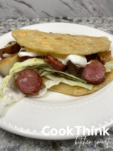 Ultimate Pierogi Taco Shell Recipe - CookThink Pierogi Taco, Vanilla Iced Coffee Recipe, Sausage Tacos, Pierogi Filling, Taco Shell Recipe, Taco Wraps, Vanilla Iced Coffee, Copycat Chick Fil A, Taco Shell