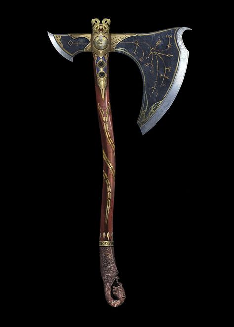 Leviathan Axe Concept Art - God of War Ragnarök Art Gallery Evangelion Tattoo, Modeling Reference, God Of Wars, Cool Swords, Samurai Swords, Viking Tattoos, Fantasy Armor, Axes, Design Reference