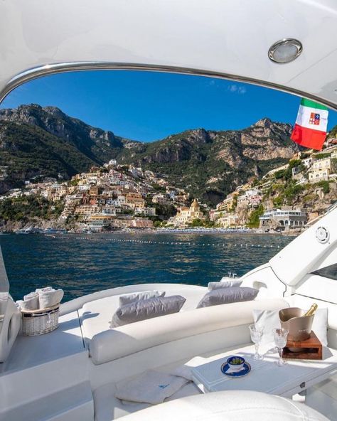 Amalfi Coast on Instagram: “Good morning from Positano 🚤 ⁣ ⁣ ⁣ 📸@christianguarracino1⁣ ⁣ ⁣ #amalficoast #positano” Mediterranean Lifestyle, Explore Italy, A Yacht, Positano, Endless Summer, Amalfi Coast, Amalfi, Airplane View, Sydney Opera House