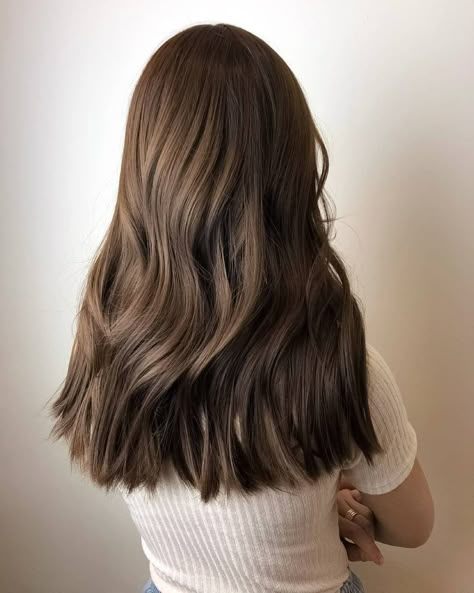 1 Color Brown Hair, Dark Milk Tea Brown Hair, Taupe Brunette Hair, Natural Light Brown Hair Color, Neutral Brunette Hair Color, Cold Brunette Hair, Coffee Brown Hair Color, Light Chestnut Brown Hair, Asian Brown Hair