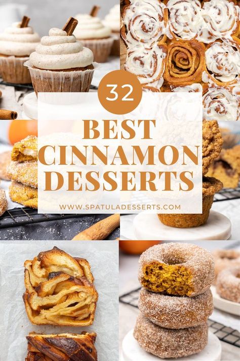 32 Amazing Cinnamon Desserts September Flavors, Recipes With Cinnamon, Cinnamon Dessert Recipes, Cinnamon Sugar Desserts, Cinnabon Rolls, Cinnamon Desserts, Cinnamon Crunch, Twisted Recipes, Cinnamon Roll Cake