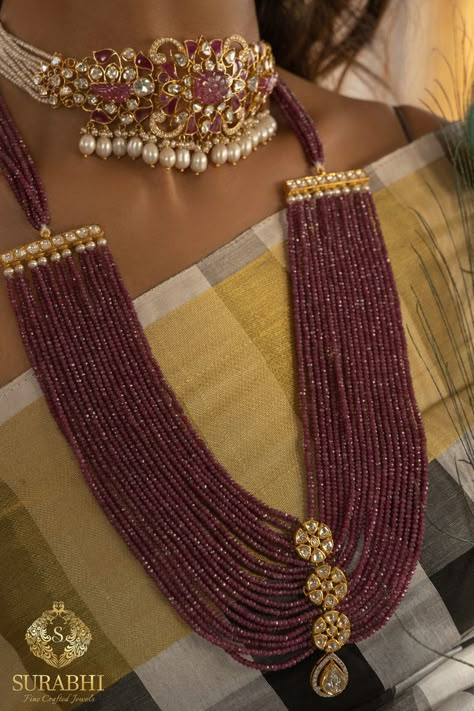 Beads Jewelry Indian, Dhoti Ceremony, Jaipur Jewelry, Antique Necklaces Design, Diamond Earrings Design, Fancy Jewelry Necklace, Art Jewelry Design, Pearl Jewelry Design, Gold Mangalsutra Designs