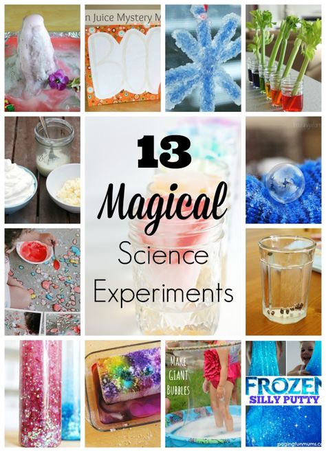 Try out these 13 "magical" kid-friendly science experiments, all about mixing, growing, shaking, and swirling! Magic Science, Pre-k Science, Science Experiments For Kids, Experiments For Kids, Magic For Kids, Easy Science Experiments, Science Activities For Kids, Easy Science, Preschool Science