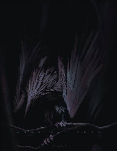 Crow Perched by jameszapata.deviantart.com on @DeviantArt Crow Dragon, Crow God, Crow Demon, Crow Monster, Crow Beast Art, Raven Creature Design, Crow Person Art, Crow Monster Art, Raven Monster Fantasy Art