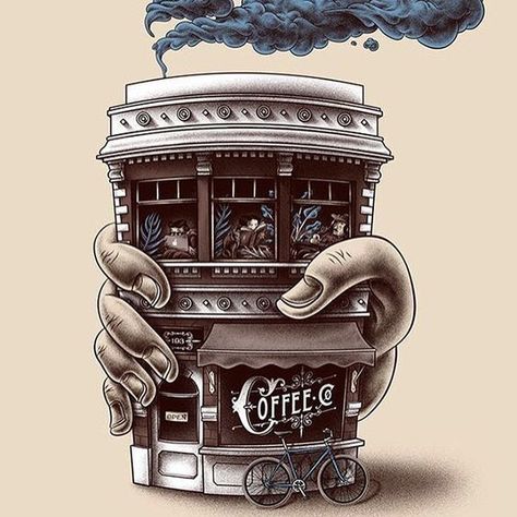 Stick N Poke, Coffee Drawing, Rabbit Rabbit, Coffee Illustration, Coffee Poster, 수채화 그림, Coffee Photography, Coffee Design, Latte Art