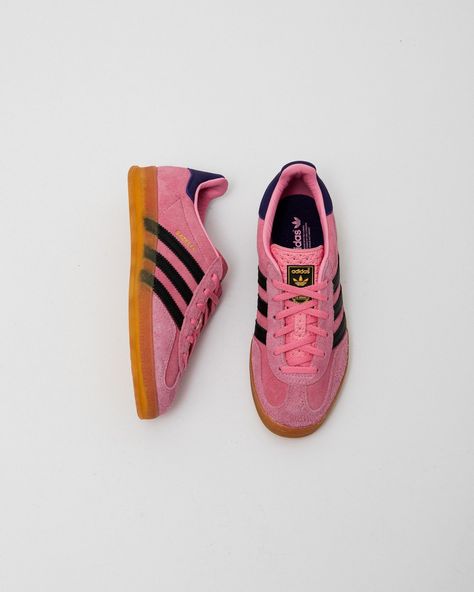 Like a dazzling dash of ruby light, the pink suede Gazelle Indoor from adidas Originals is a certified head-turner. Get yourself some authentic terrace good looks with our limited restock, available now at the link in bio. Popular Sports, Pink Adidas, Pink Suede, The Pink, Copenhagen, Adidas Originals, Womens Sneakers, Terrace, Link In Bio