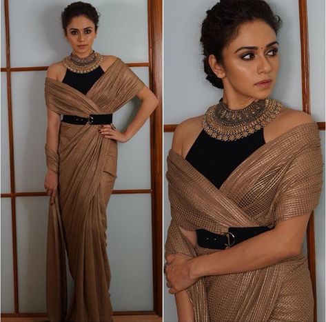 Amruta Khanvilkar, Saree Drape, 10 Ways To Wear, Saree With Belt, Saree Ideas, Saree Wearing, Saree Wearing Styles, Saree Draping Styles, Indian Sari Dress