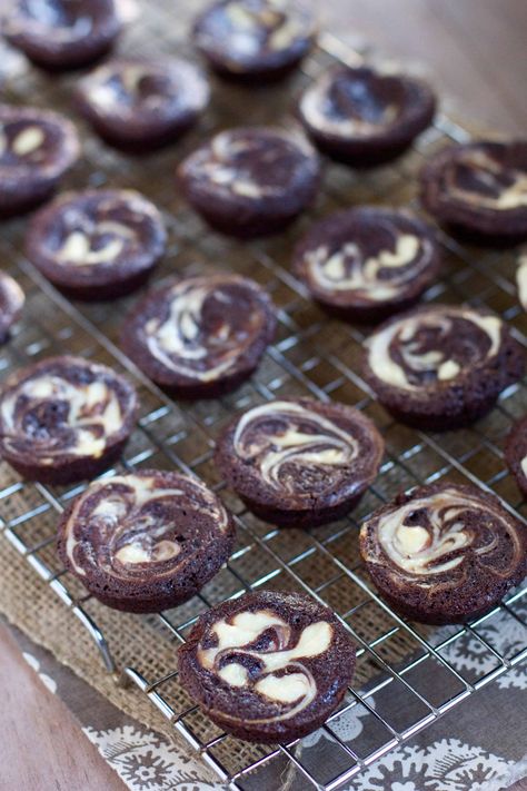 Brownie Cheesecake Bites, Two Bite Brownies, Mini Brownie Bites, Cheesecake Swirl Brownies, Brownie Bites Recipe, Cheesecake Bites Recipe, Swirl Cupcakes, Cheesecake Brownie, Cheese Brownies